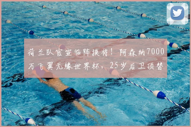 荷兰队官宣临阵换将!阿森纳7000万飞翼无缘世界杯,25岁后卫顶替